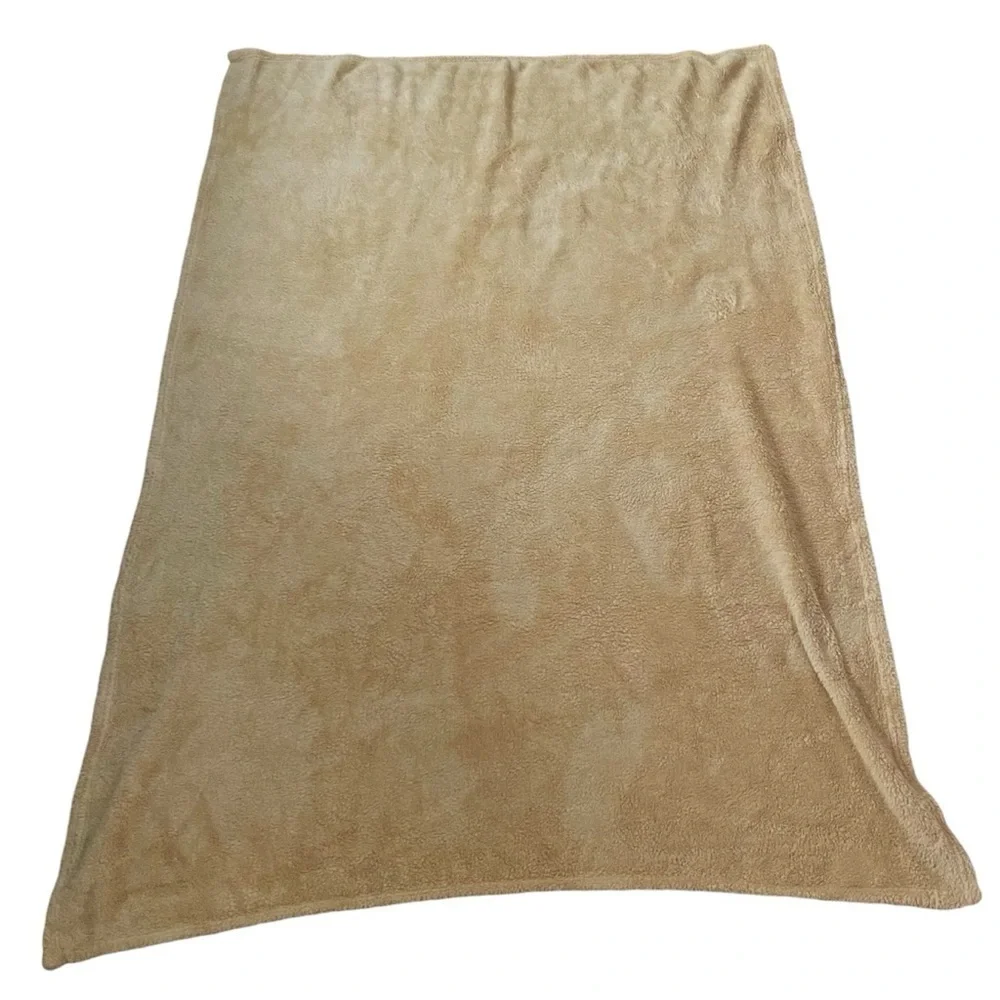 Gold Yellow Plush Fuzzy Blanket Home Bedding Throw